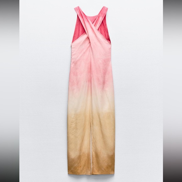 Zara tie dye midi dress with linen - Picture 5 of 5
